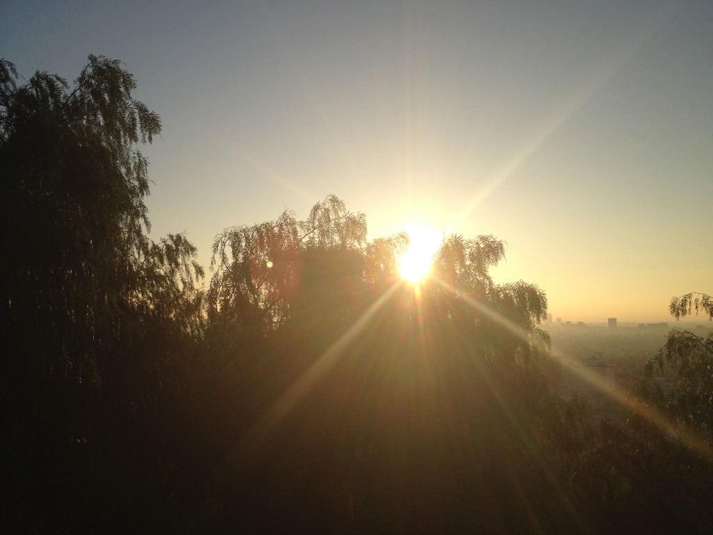 Sun rise from Runyan Canyon